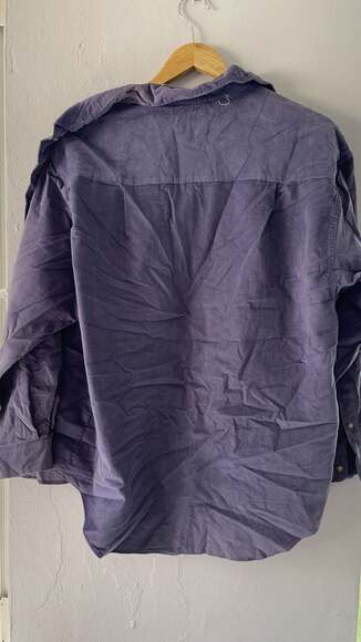 Vintage Eddie Bauer Purple Corduroy Long Sleeve Shirt with Embroidery, Size S - Picture 7 of 7